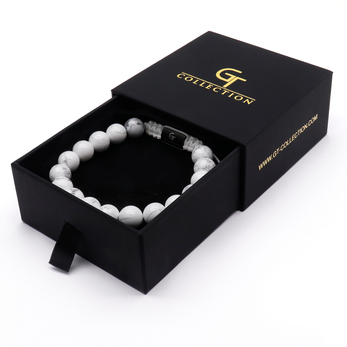 American Eagle Bracelet Stack | Men's White Howlite Bracelet Set with Silver Eagle