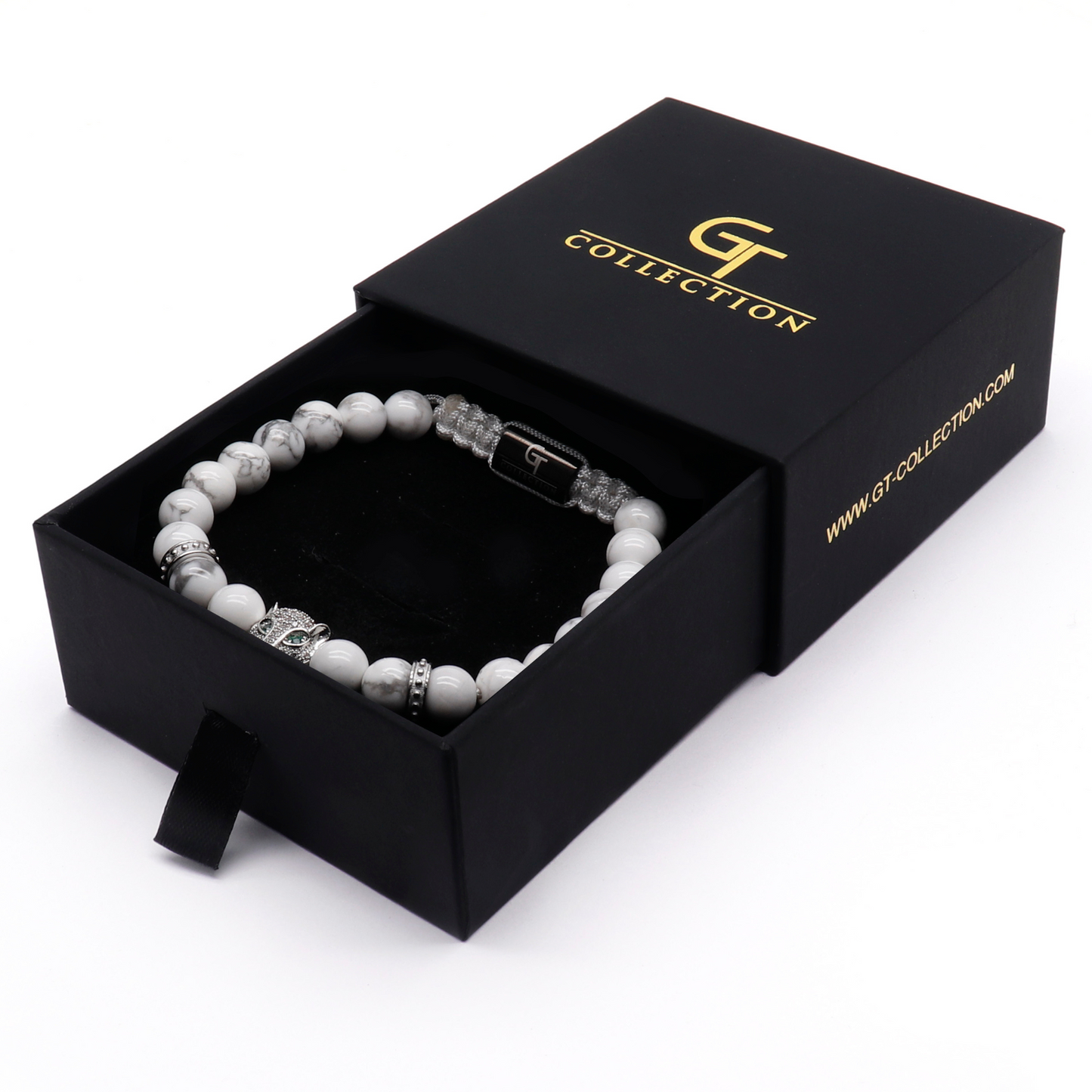 Harmony Set | Men's Howlite Leopard Bracelet Stack
