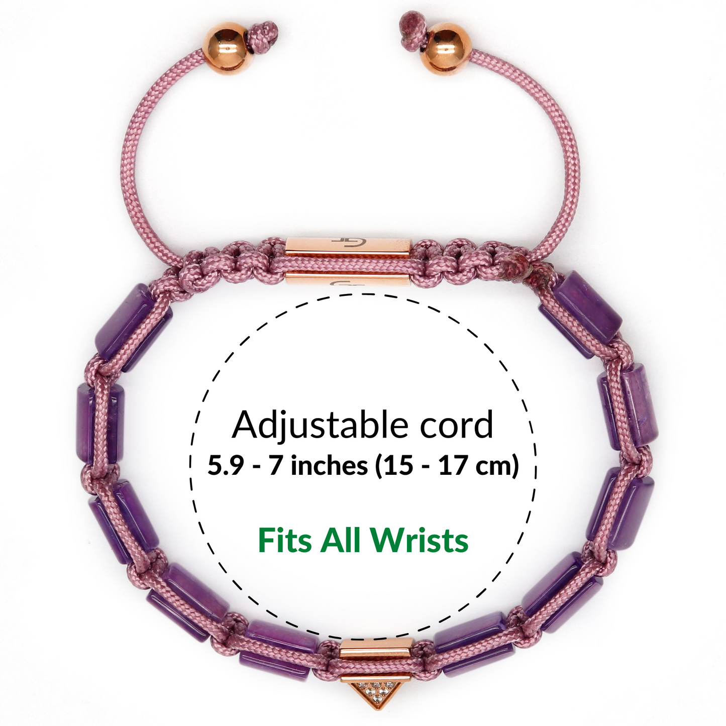 Bracelet femme perle plate AMETHYSTE