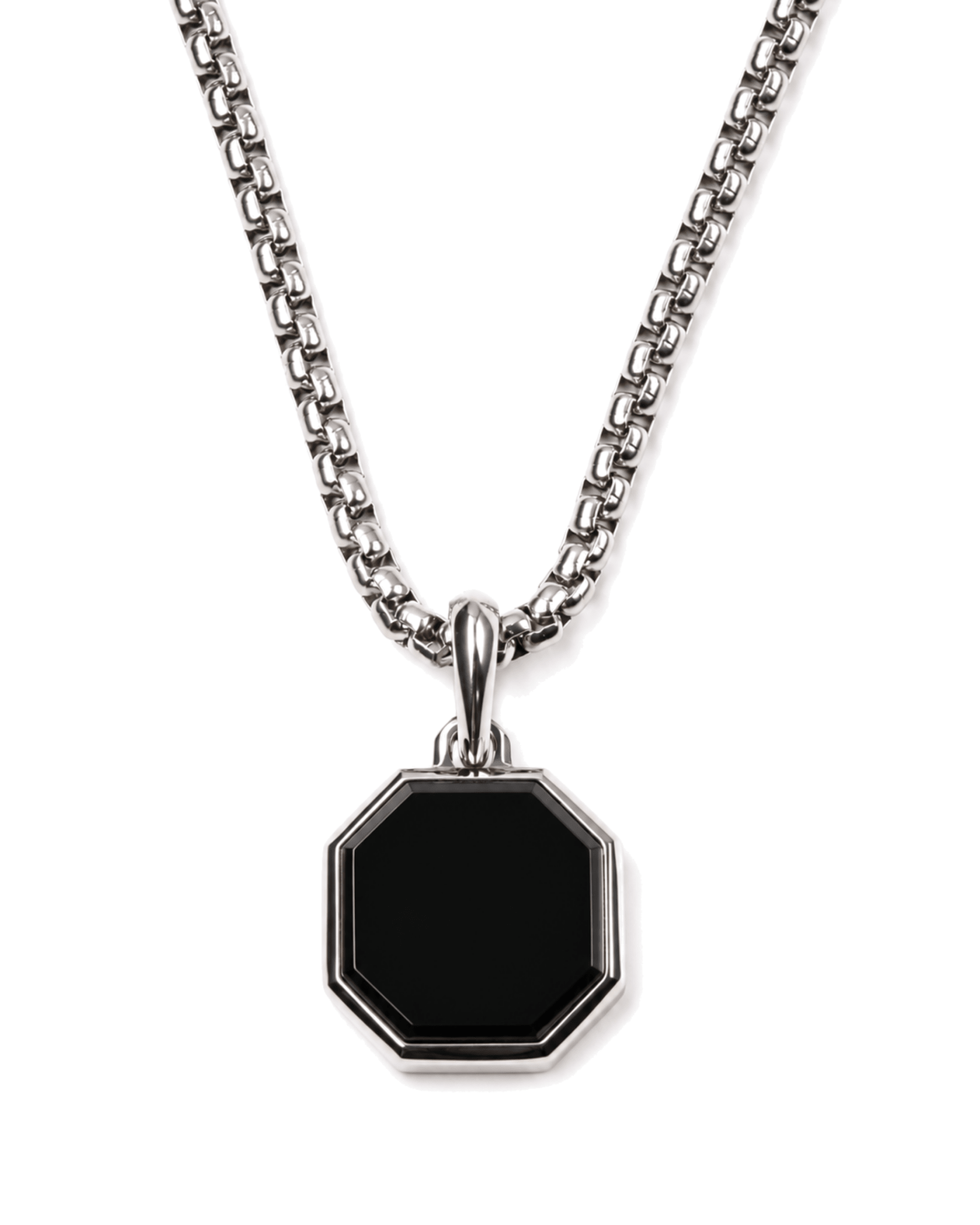 Men's Black Onyx Pendant Necklace – Silver | GT Collection – GT