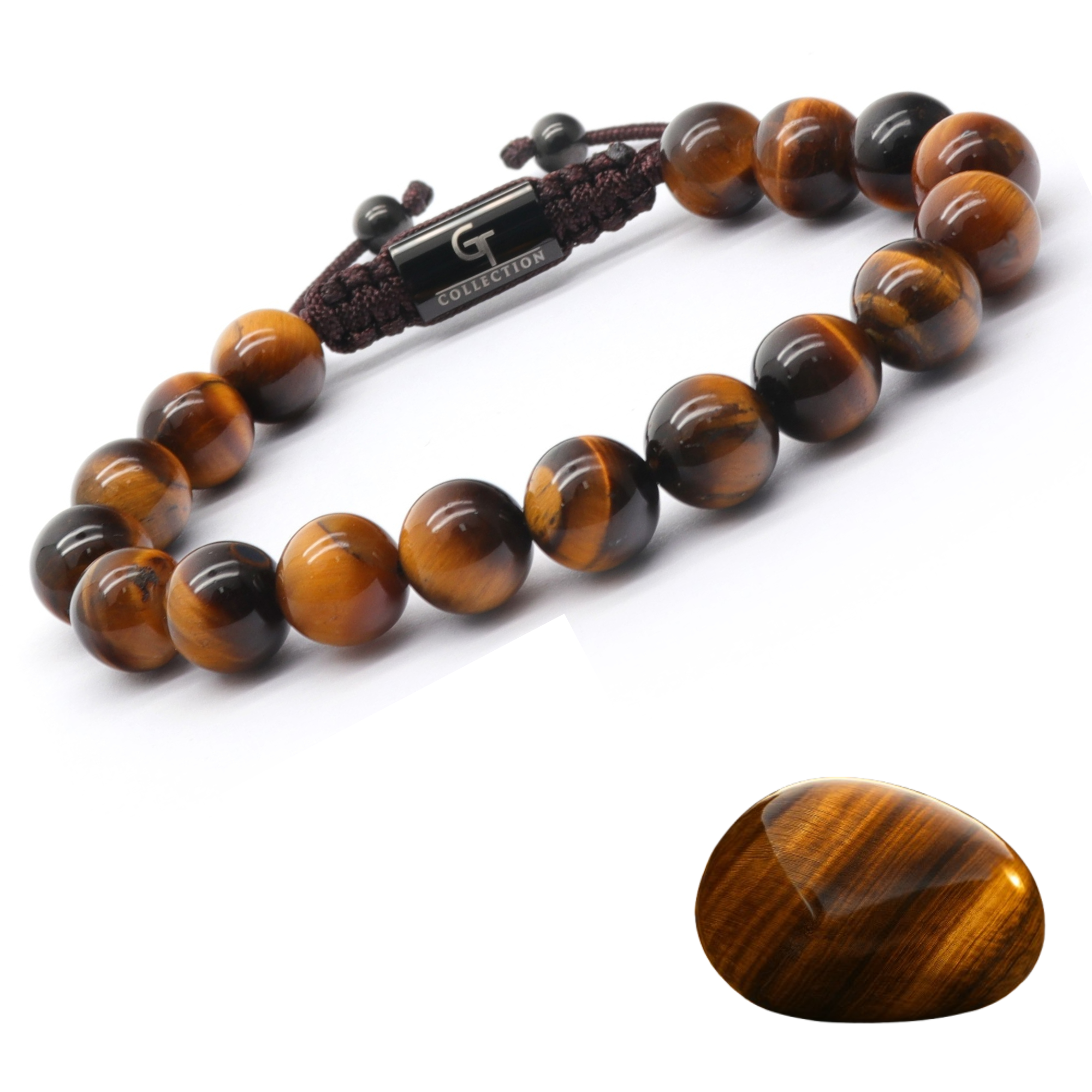 TIGERBEAR No5 ブレスレット Mサイズ TIGER EYE Beaded Bracelet | Brown Gemstones Bead Bracelet – GT