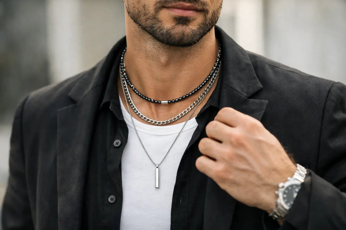 How to Layer Mens Necklaces With Style