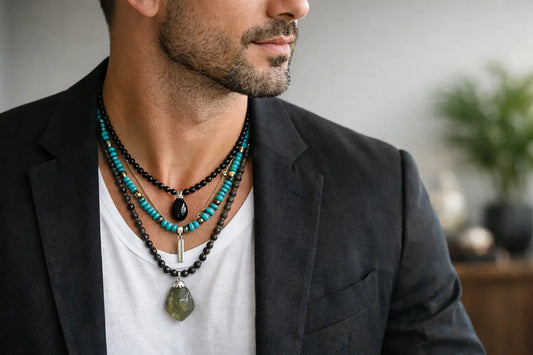 How to Style Mens Gemstone Necklaces