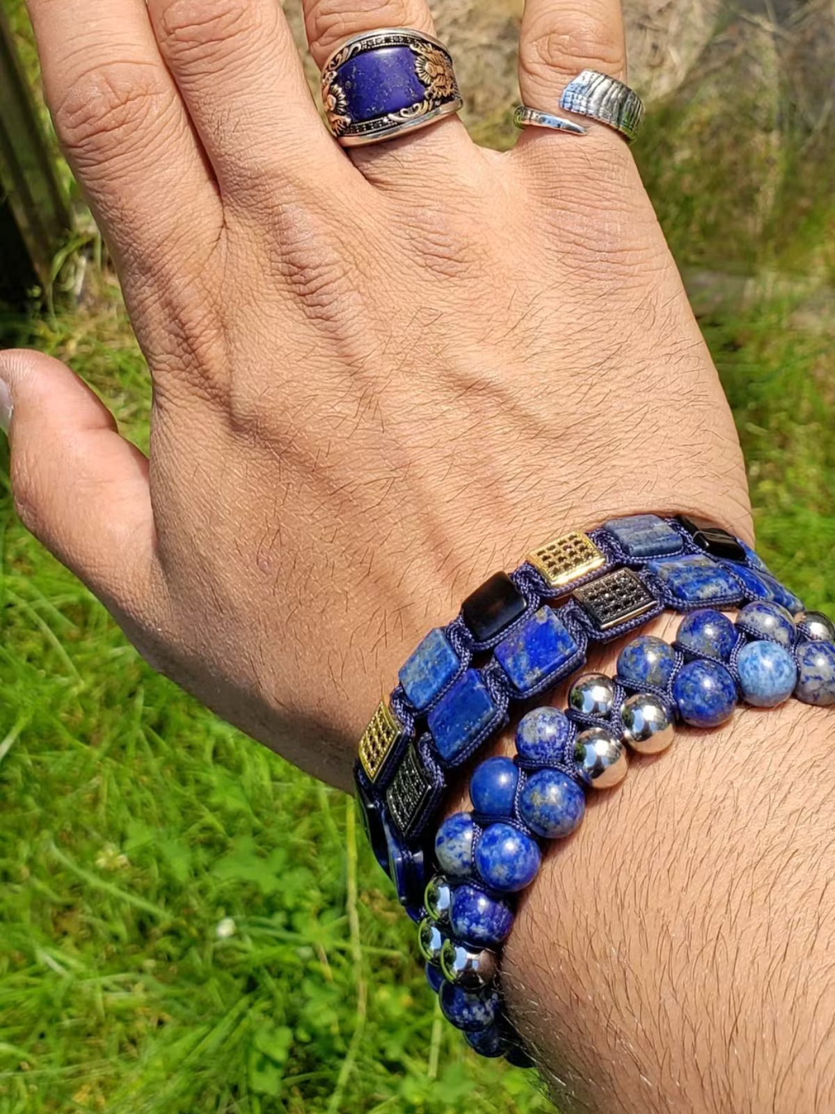 Lapis Bead Bracelet - Lapis Lazuli Bracelet