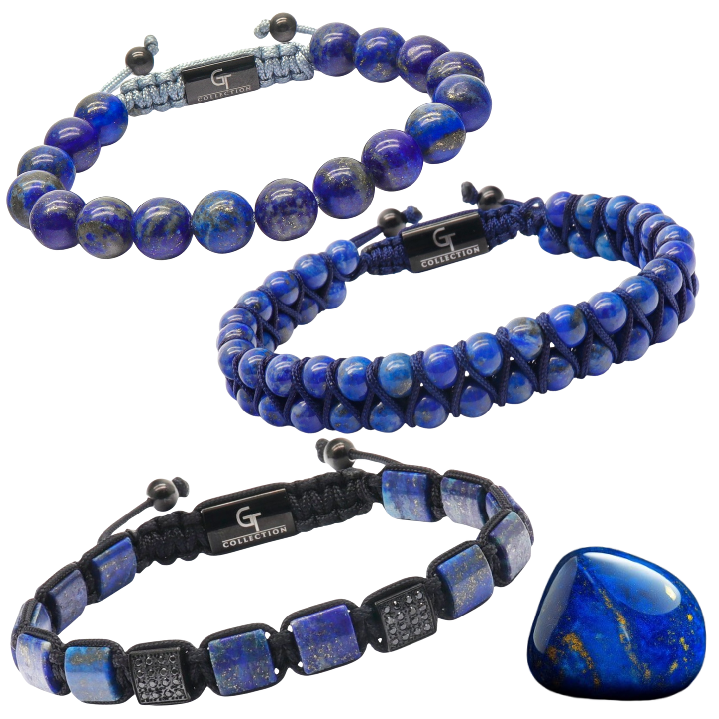 3 PIECE SET - LAPIS LAZULI Bracelets - The Wisdom Set – GT collection 3 PIECE SET - LAPIS LAZULI Bracelets - The Wisdom Set – GT collection