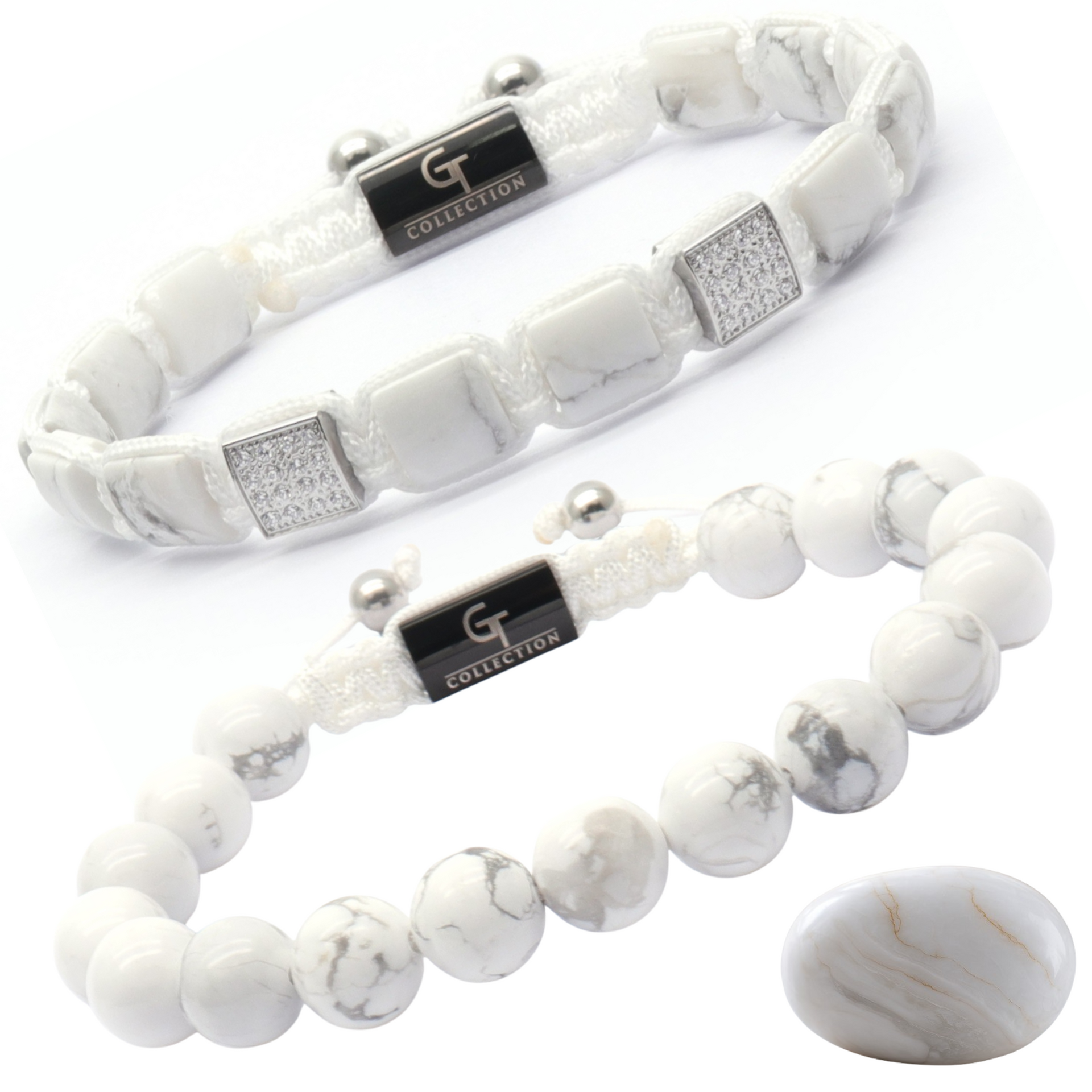 Men's HOWLITE Beaded Bracelet | Howlite Bracelet For Men – GT