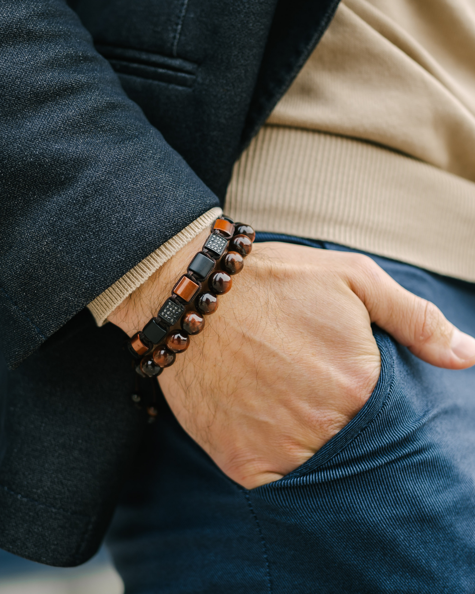 Motivation Stack – Red Tiger Eye Bracelets Secondary image