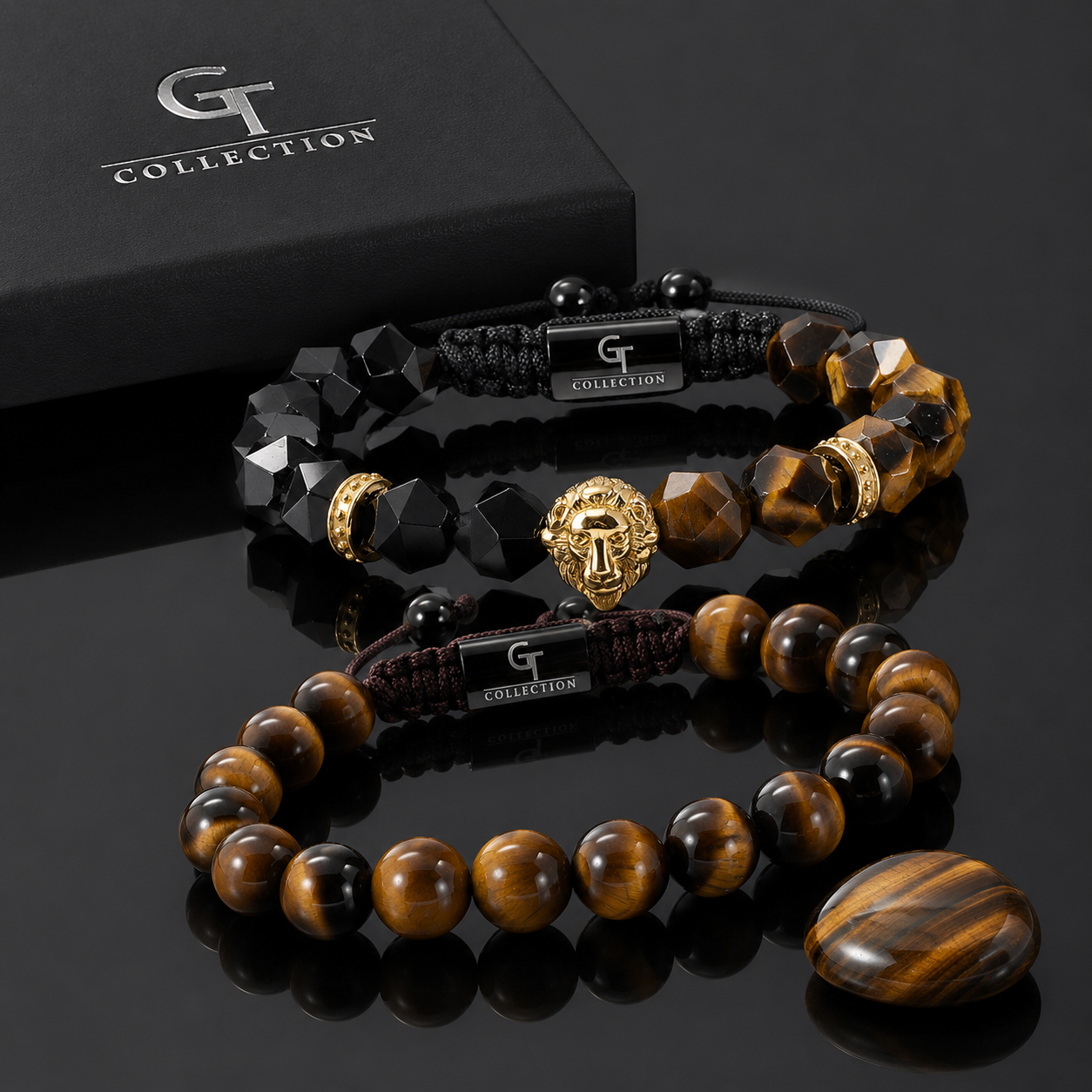 2 Piece Set – Tiger Eye Bracelets for Men | The Lion King Set