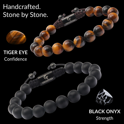 Single Bead Bracelet Set for Men – Confidence, Strength & Wisdom