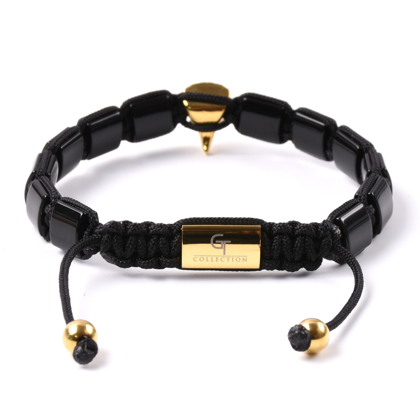 Heren AMERICAN EAGLE armband met rode tijgeroog, onyx steen