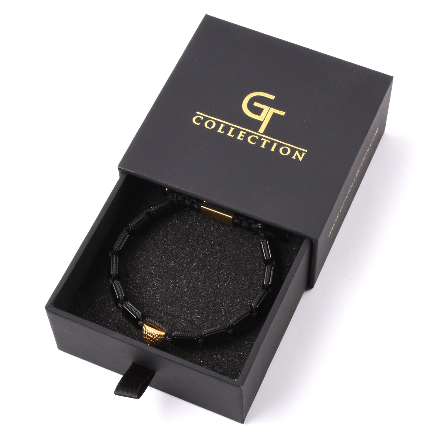 Heren AMERICAN EAGLE armband met rode tijgeroog, onyx steen