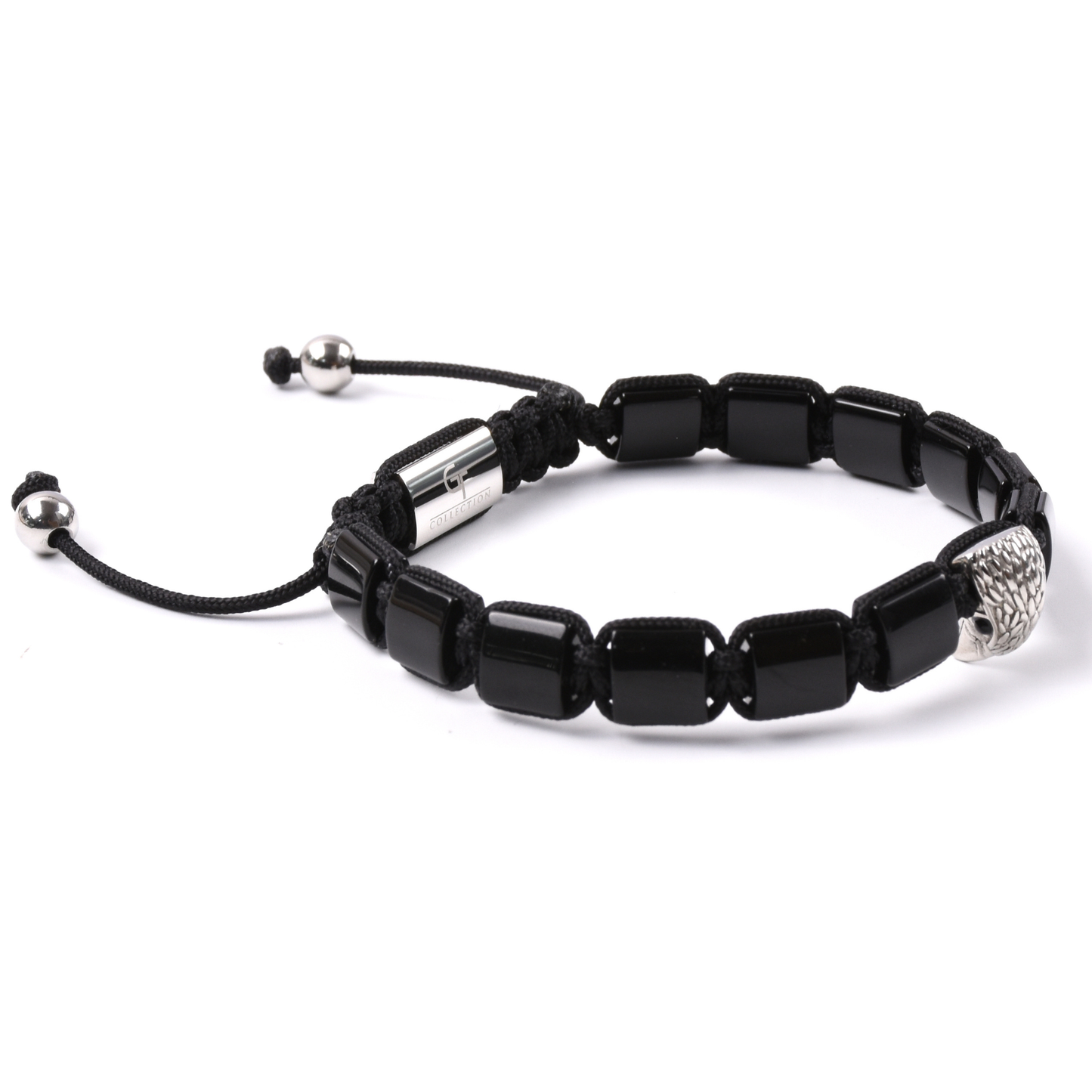 Pulsera de ÁGUILA AMERICANA para hombre con OJO DE TIGRE y piedra ÓNIX