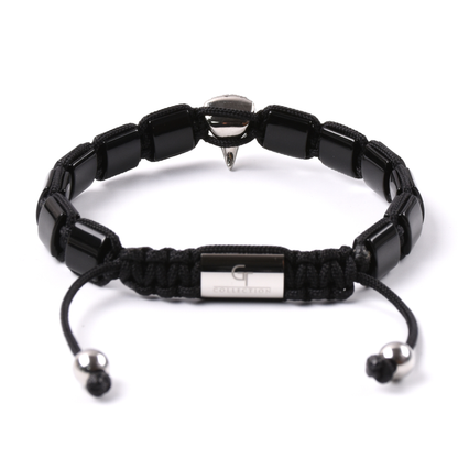 Pulsera de ÁGUILA AMERICANA para hombre con OJO DE TIGRE y piedra ÓNIX