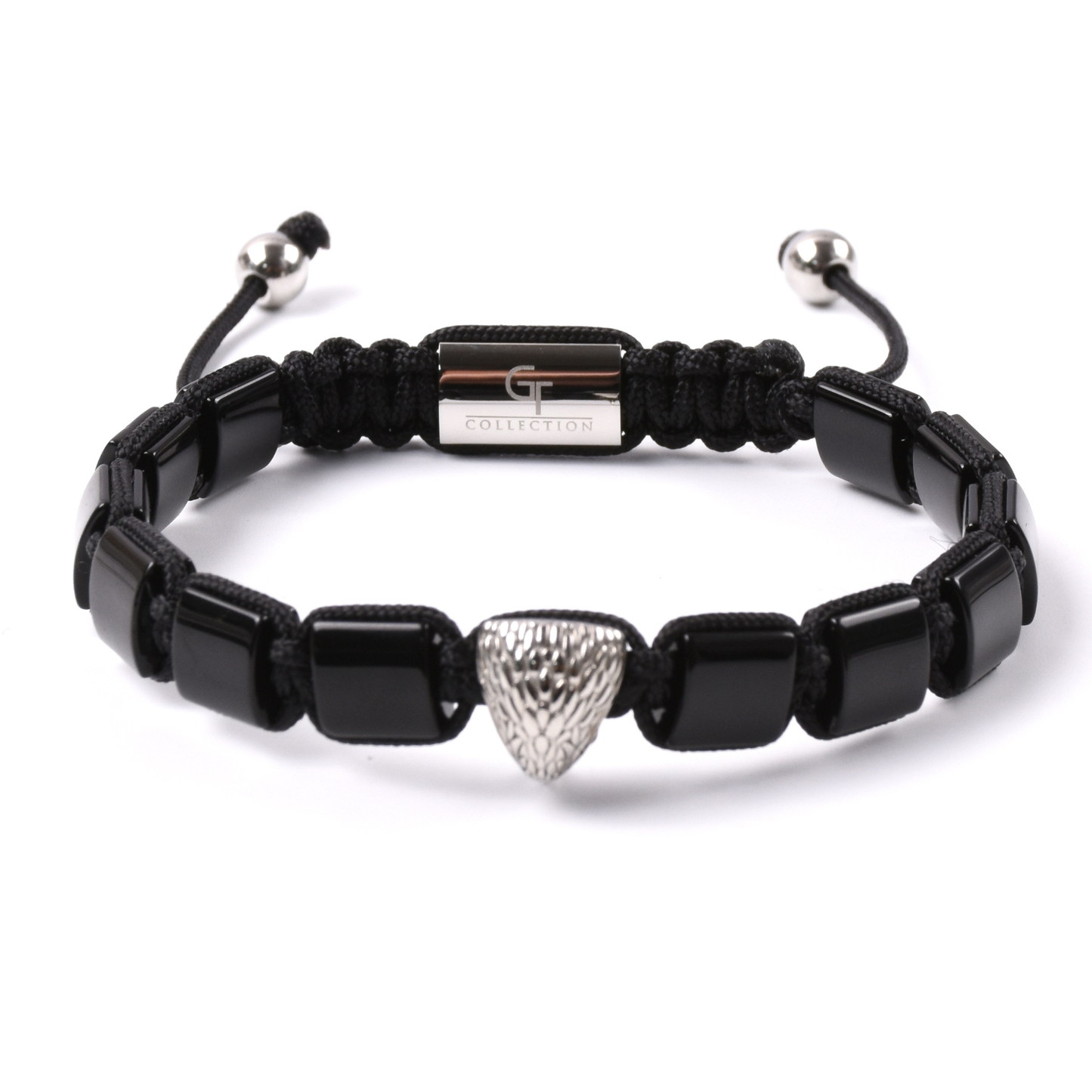 Pulsera de ÁGUILA AMERICANA para hombre con OJO DE TIGRE y piedra ÓNIX