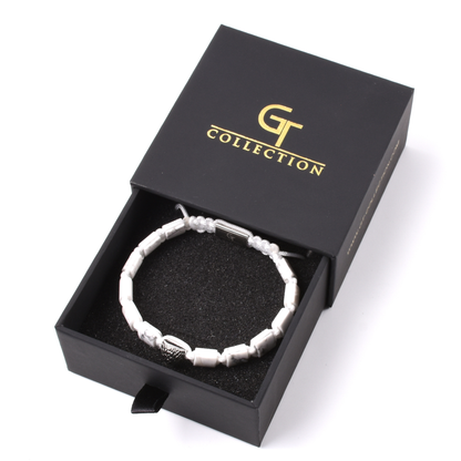 Pulsera de ÁGUILA AMERICANA para hombre con piedra LAPISLÁZUL y ÓNIX