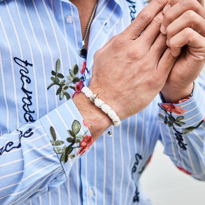 Pulsera de ÁGUILA AMERICANA para hombre con piedra LAPISLÁZUL y ÓNIX