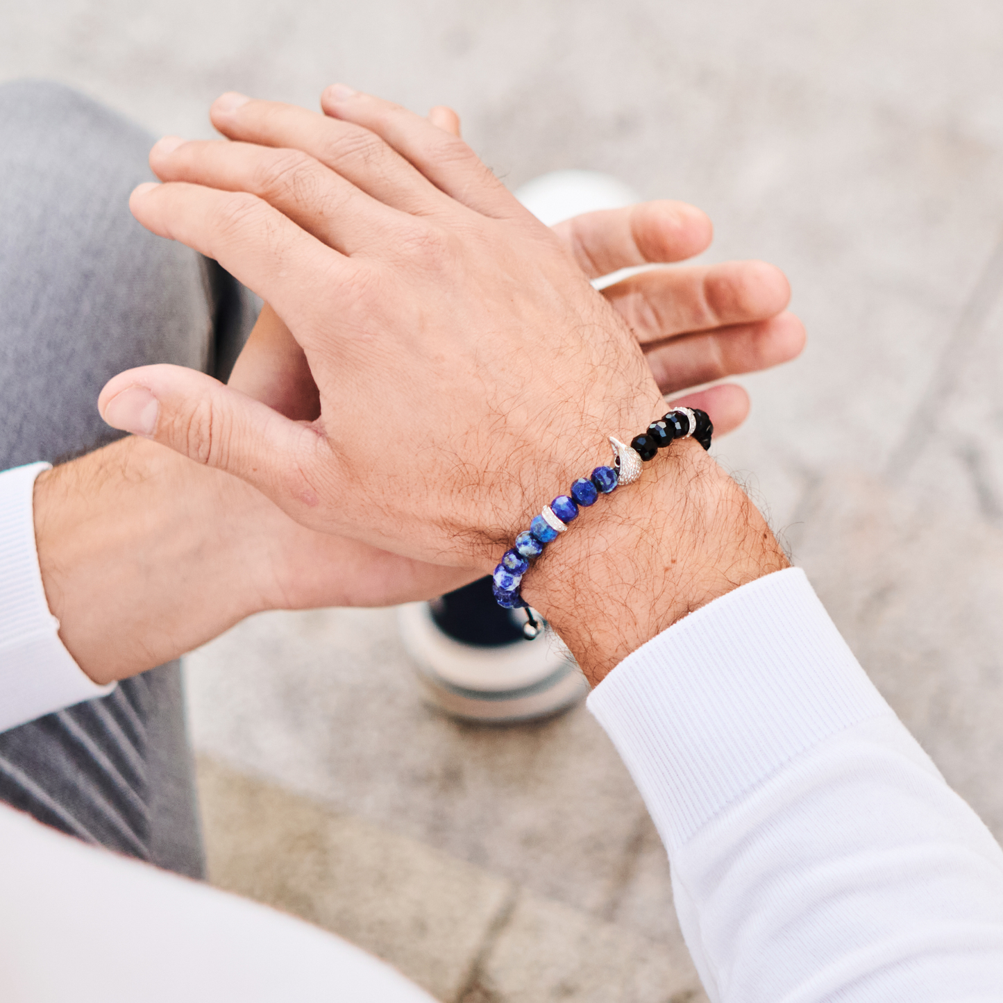 Men's AMERICAN EAGLE Bracelet with LAPIS, ONYX Stone