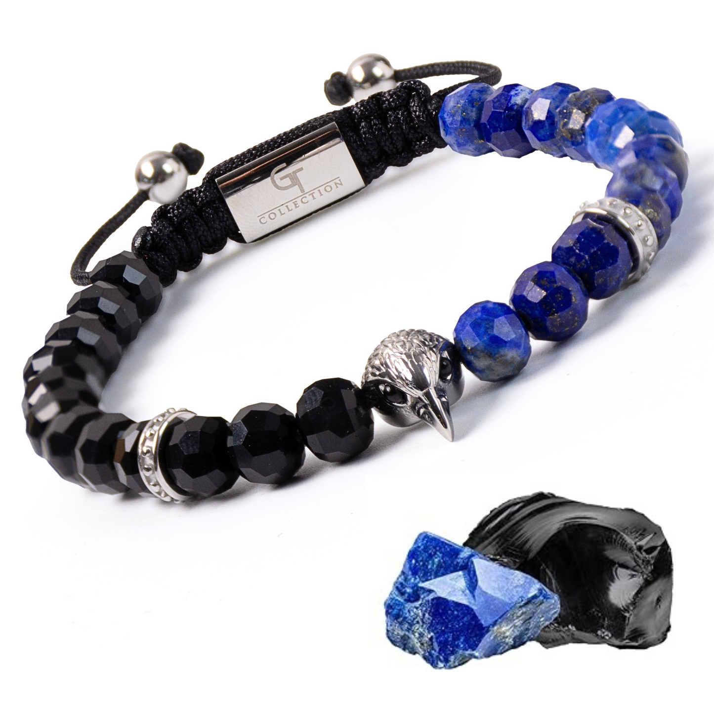 Men's AMERICAN EAGLE Bracelet with LAPIS, ONYX Stone