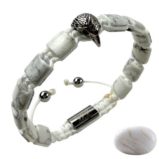 Pulsera de ÁGUILA AMERICANA para hombre con piedra LAPISLÁZUL y ÓNIX