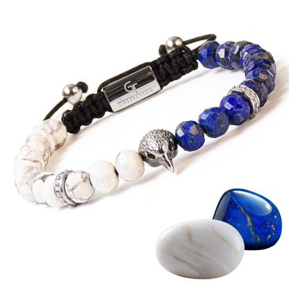 Men's AMERICAN EAGLE Bracelet with LAPIS, HOWLITE Stone