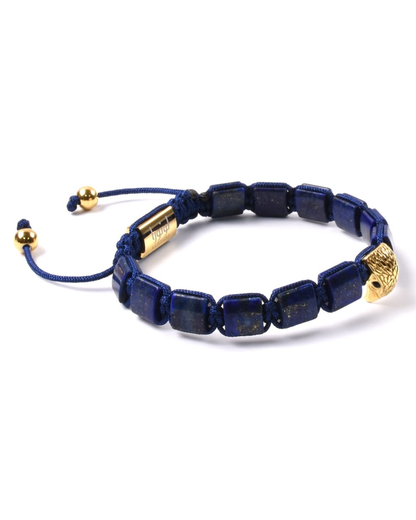 Męska bransoletka AMERICAN EAGLE z kamieniem LAPIS, HOWLITE