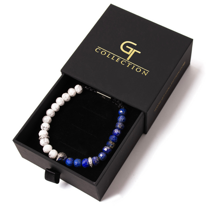 Men's AMERICAN EAGLE Bracelet with LAPIS, HOWLITE Stone