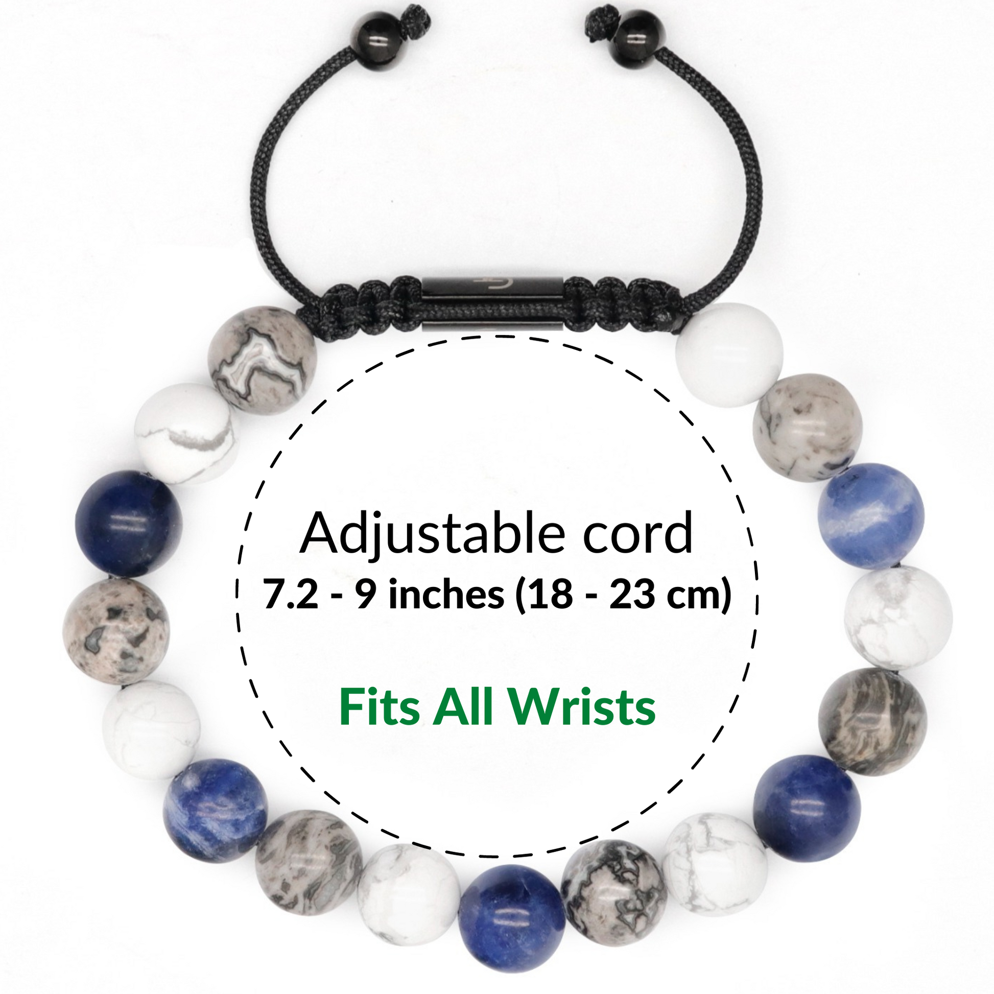 Marble Grandeur Howlite Bracelet 6.5