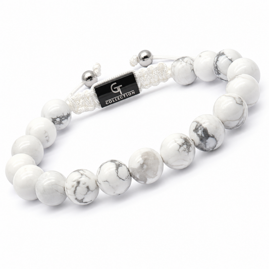 Pulsera de cuentas HOWLITE para hombre