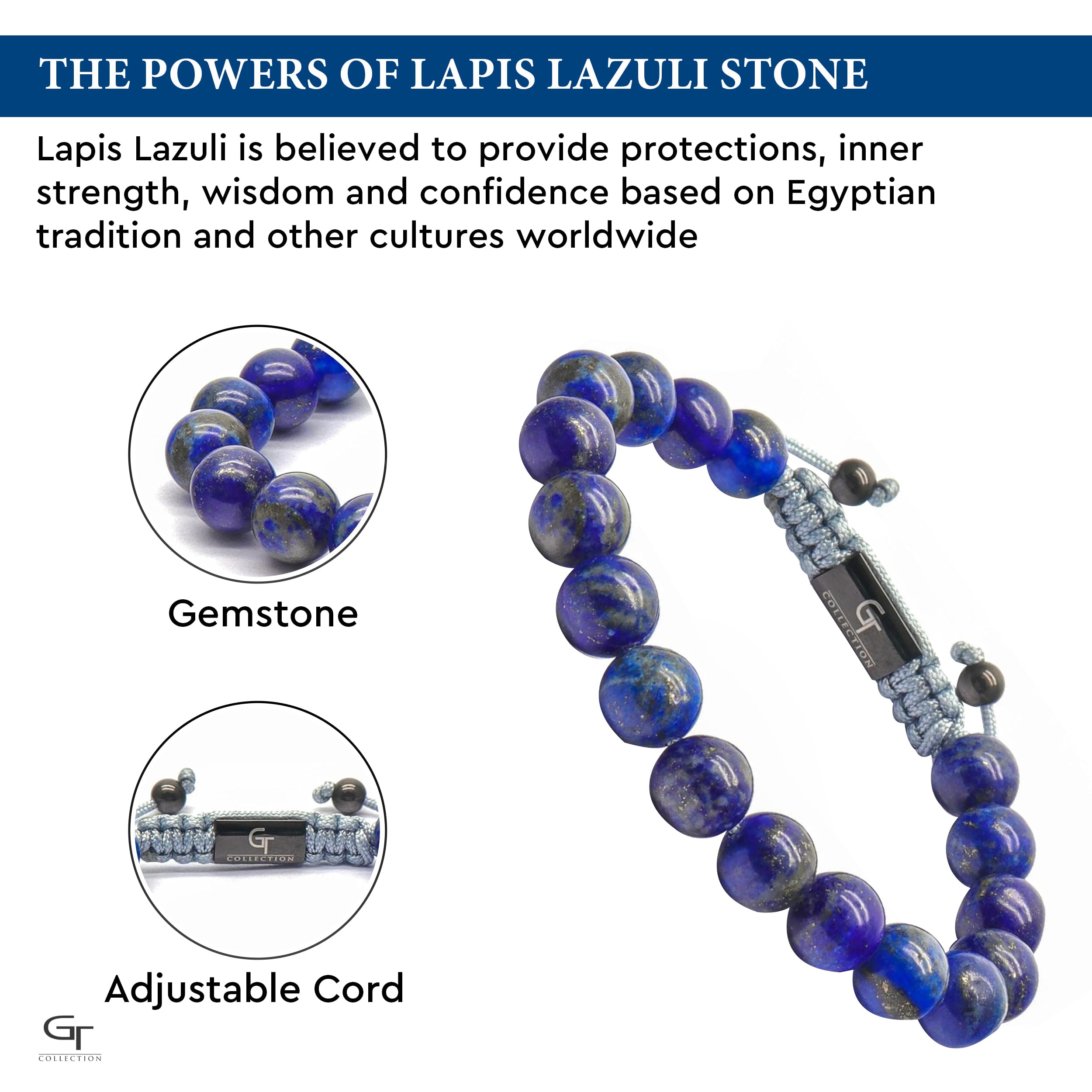 Lapis Bead Bracelet - Lapis Lazuli Bracelet | GT collection