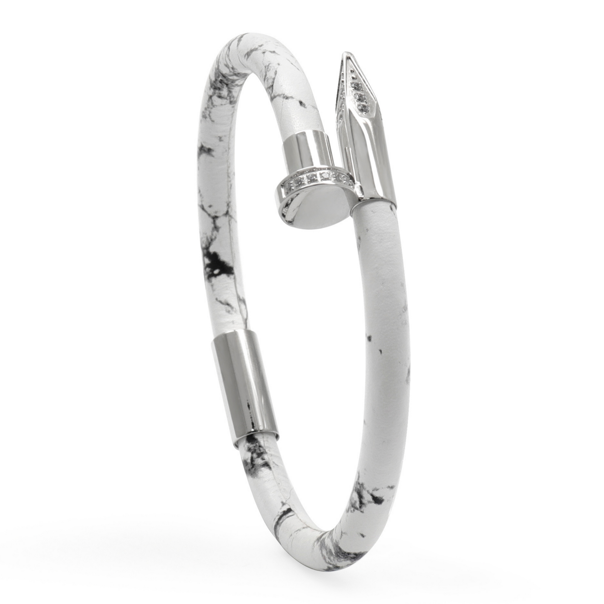 Men's Silver Nail Bracelet