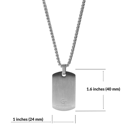 Silver Necklace with White Zircon Pendant