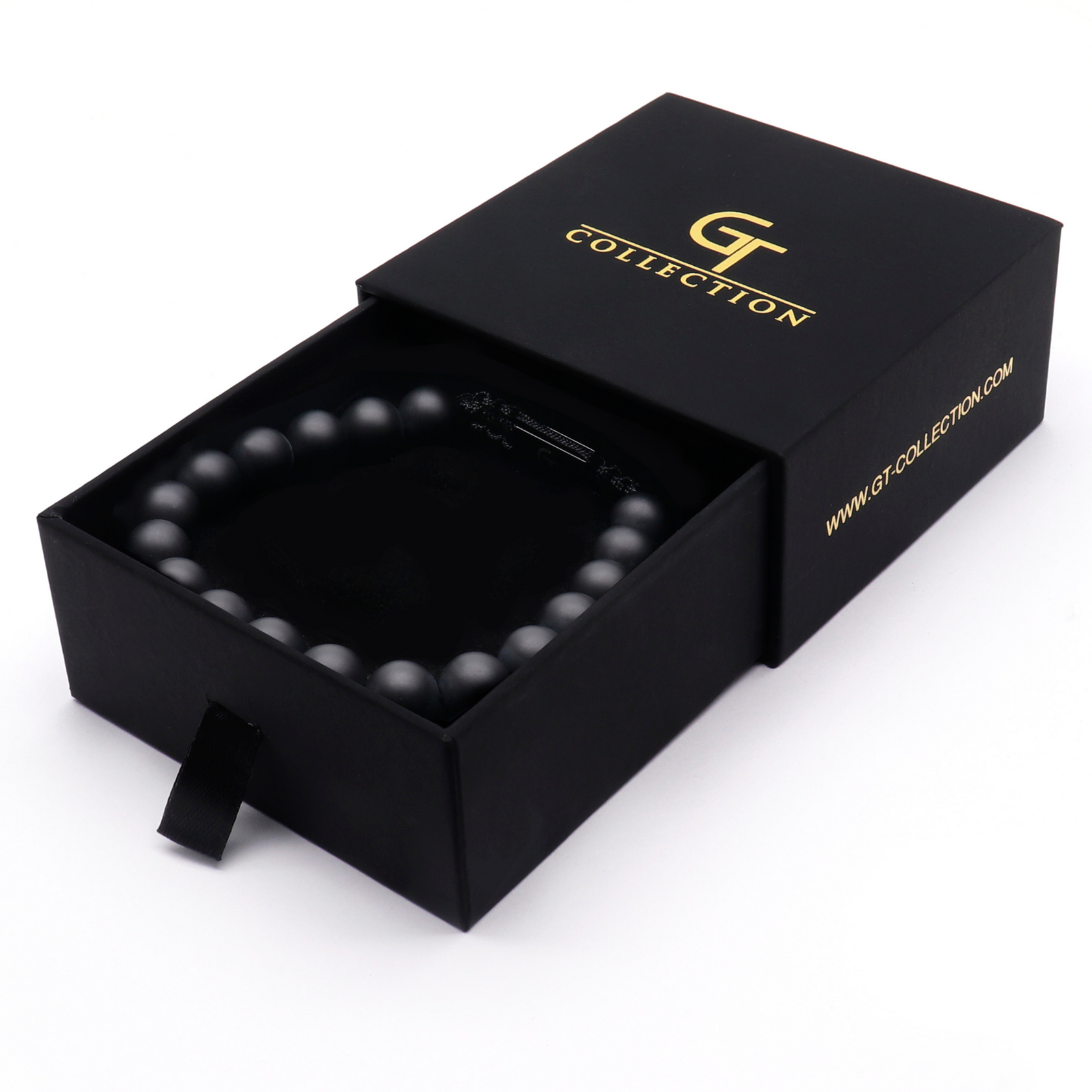 Matte Onyx Beaded Bracelet | Black Gemstone Bead Bracelet – GT collection