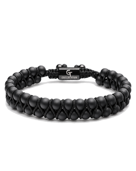 Men's Black Onyx Double-Row Bracelet | GT Collection – GT collection