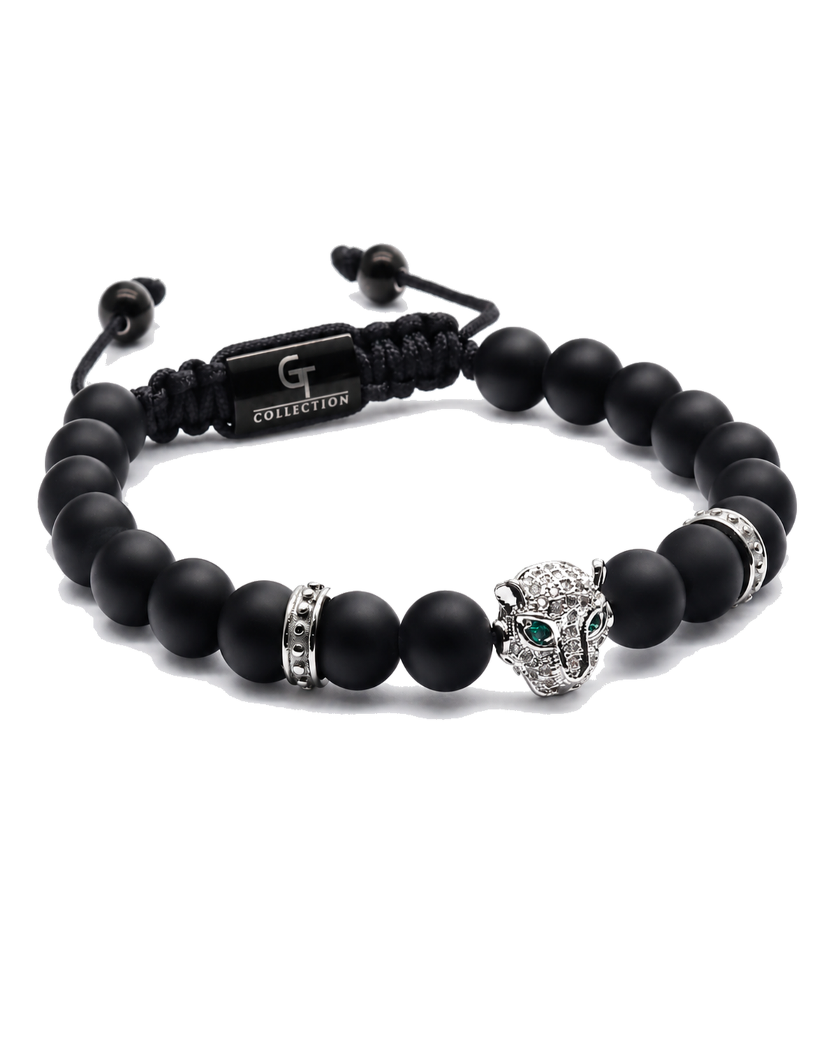 Men's Black Onyx Silver Leopard Bracelet | GT Collection – GT