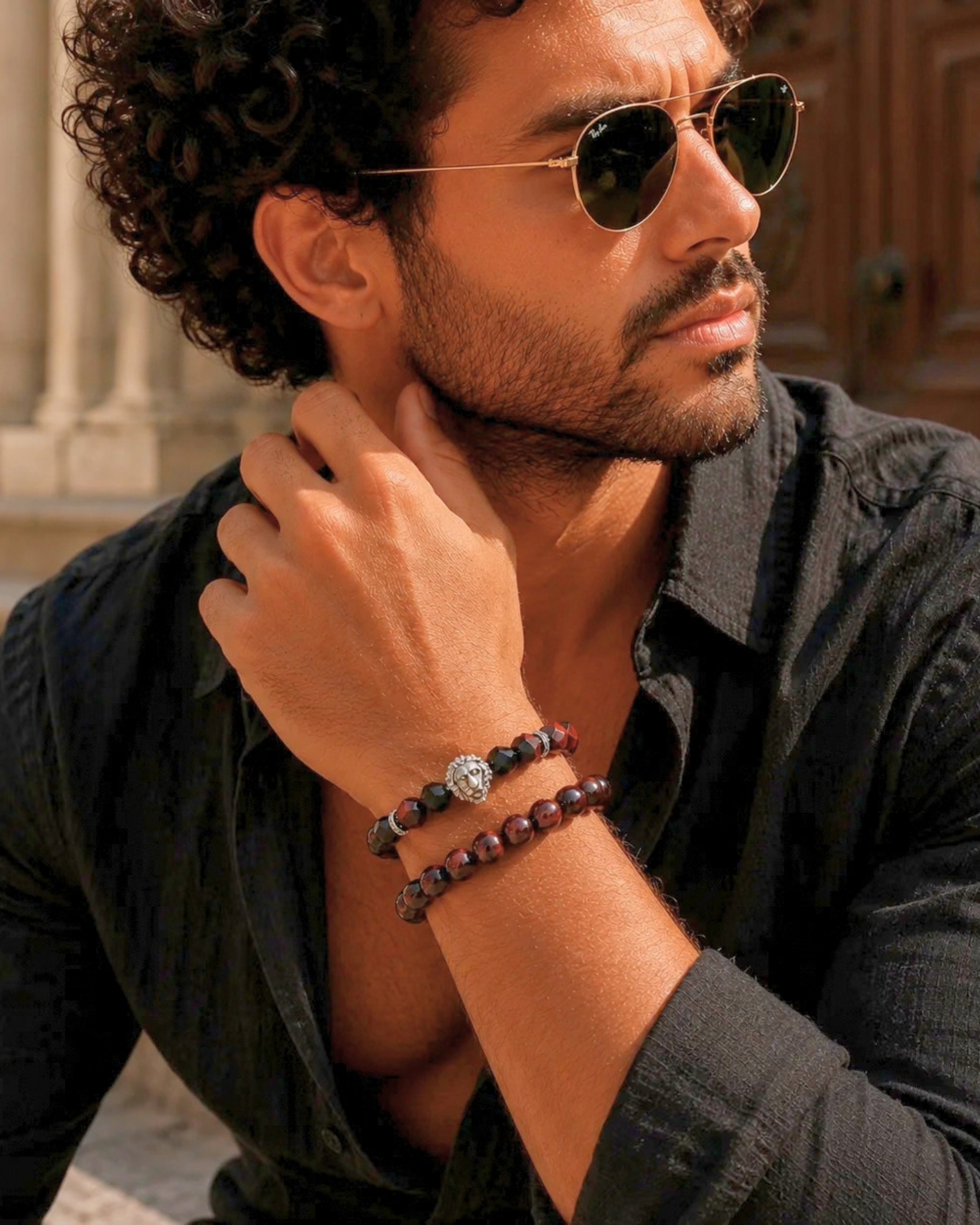 Momentum Set – Red Tiger Eye 2-Piece Bracelet Stack Secondary image