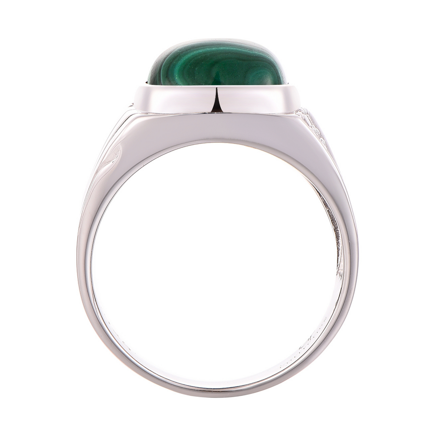 Men's 925 Sterling Silver RING with MALACHITE stone