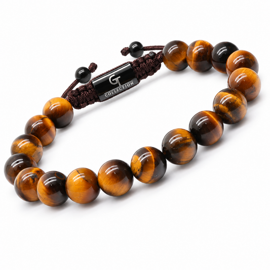 Moška zapestnica s perlicami TIGER EYE