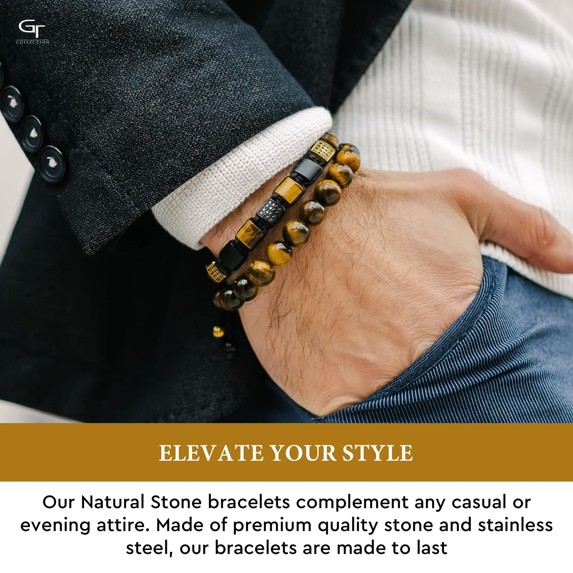 Bracciale Artigianale Handmade Bracciale Elastico Con Perle Di - Foto 2