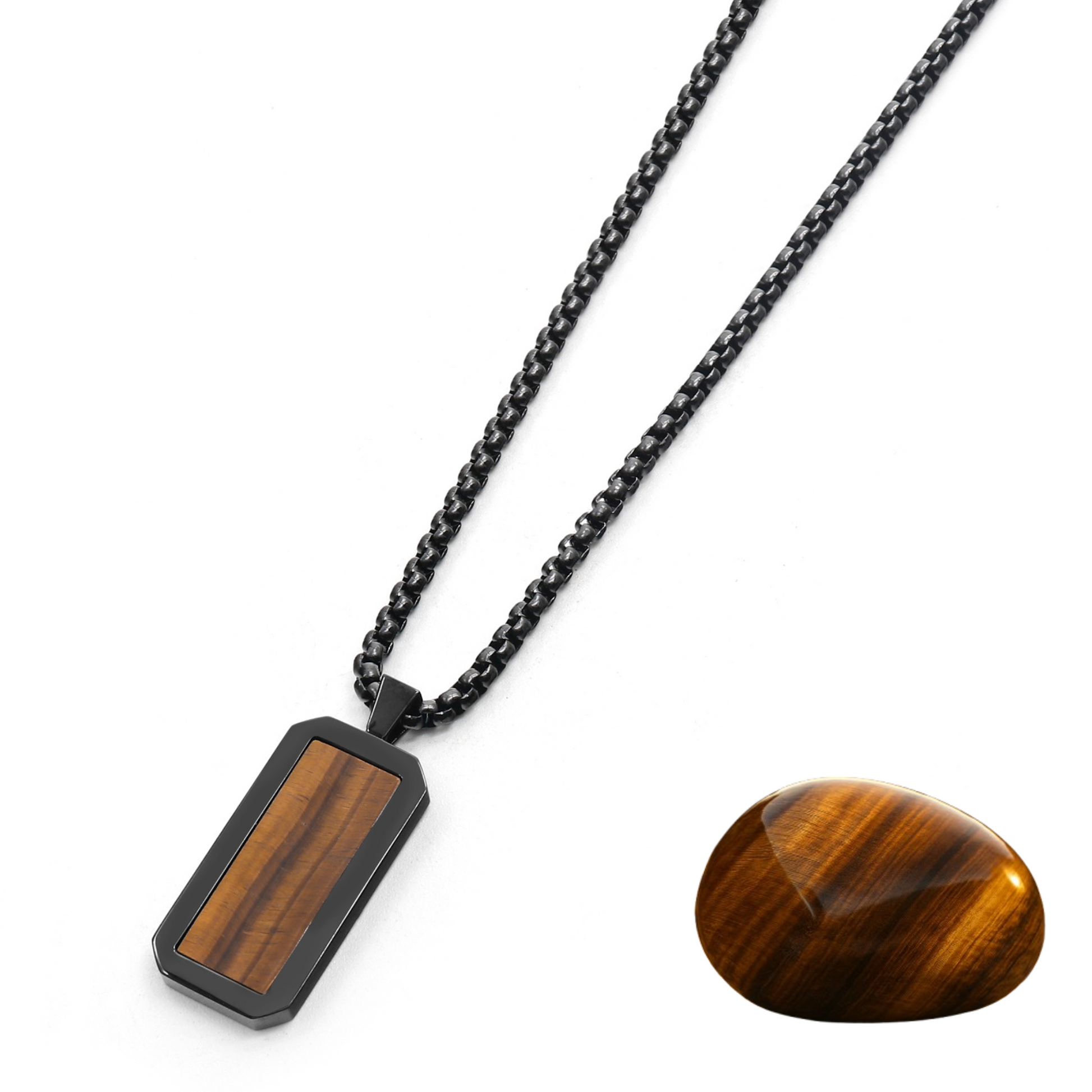 Pendentif Oeil de tigre - Goutte d'eau Pendentif Oeil de tigre - Goutte d'eau