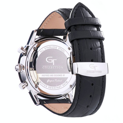 Orologio da uomo Casio Standard Analogico con fasi lunari, cinturino in pelle, quadrante nero, movimento al quarzo, modello MTP-M110L-1AV Orologio da uomo Casio Standard Analogico con fasi lunari, cinturino in pelle, quadrante nero, movimento al quarzo, modello MTP-M110L-1AV