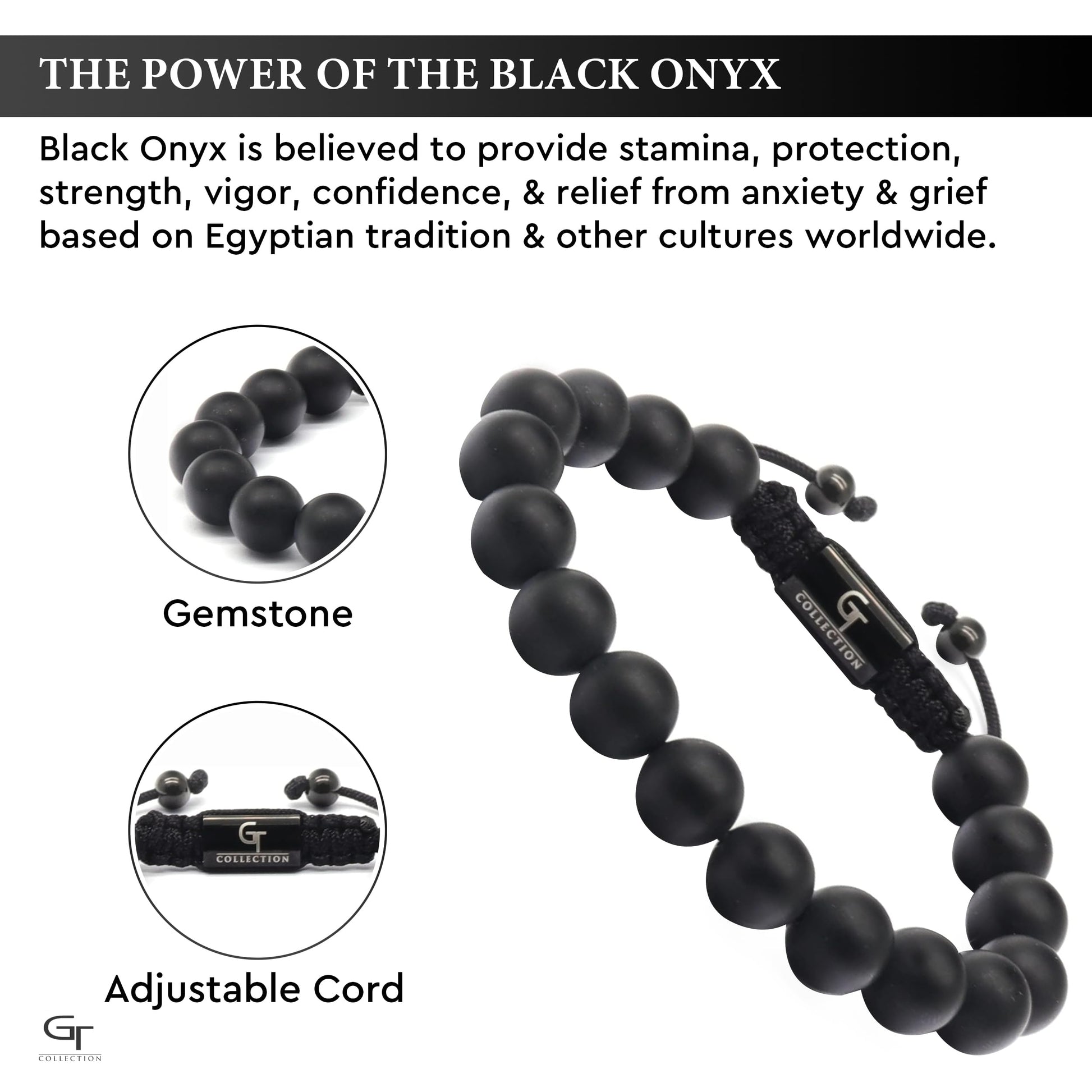 GAVU Bracciale Teschio da Uomo con Perline di Onice Opaco e Azzurrite, Bracciale Uomo Pietre Dure con Amuleto Teschio GAVU Bracciale Teschio da Uomo con Perline di Onice Opaco e Azzurrite, Bracciale Uomo Pietre Dure con Amuleto Teschio