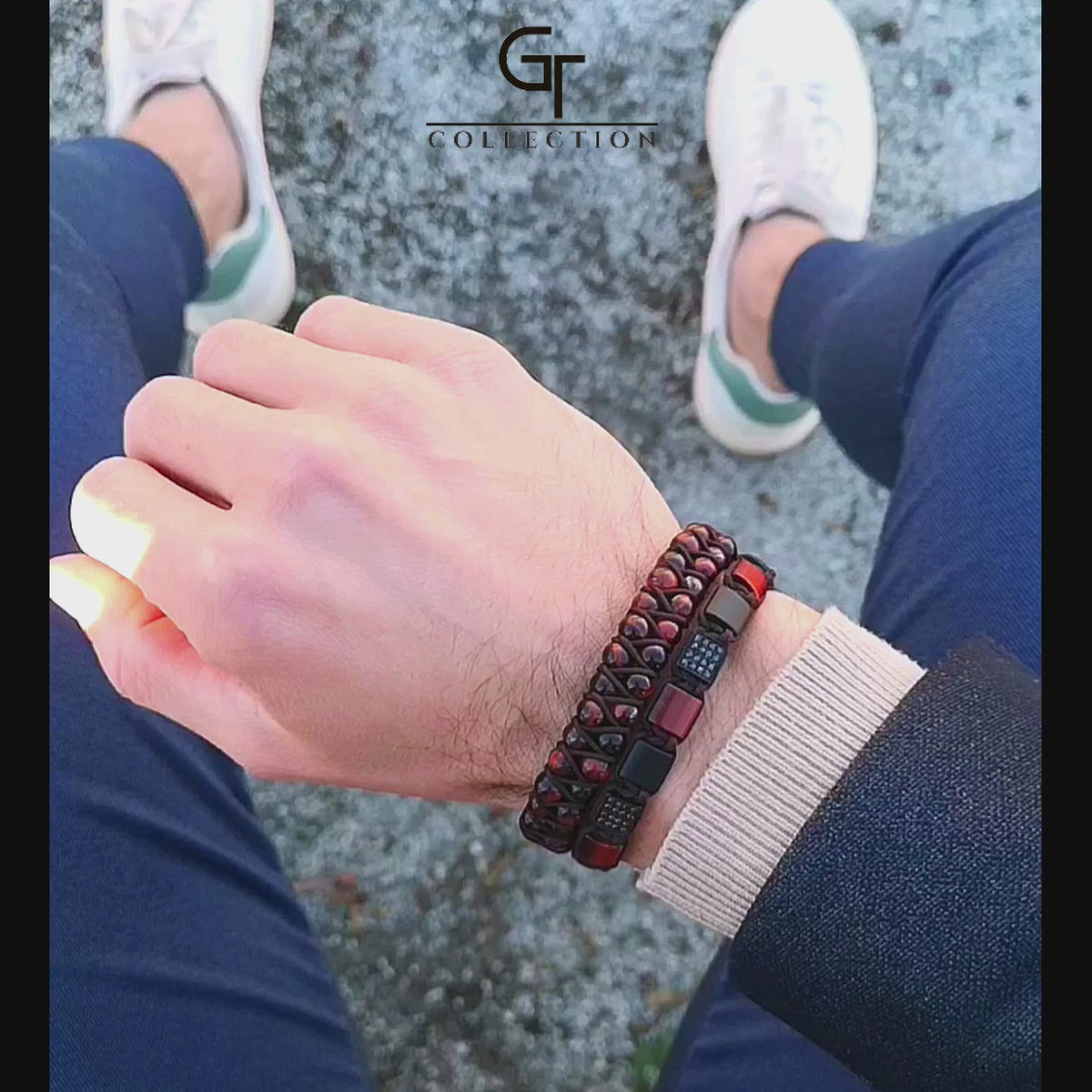 Red Tiger Eye Double-Row Bracelet