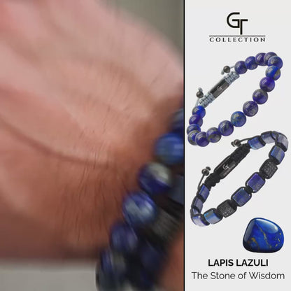 SET DI 2 BRACCIALETTI IN LAPISLAZZULI - Il Set della Saggezza