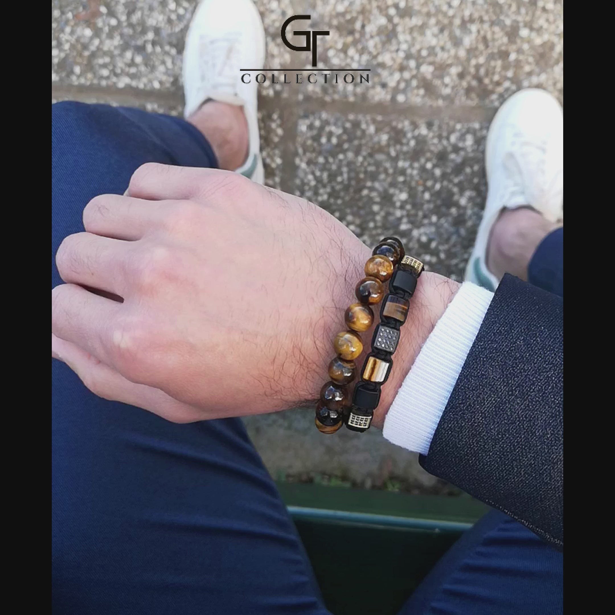 TIGER EYE Beaded Bracelet | Brown Gemstones Bead Bracelet – GT