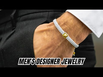 Pulsera Pirámide de Hombre con Diamante de Circonitas