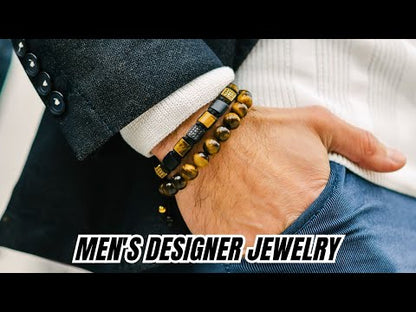 Pulsera con cuentas TIGER EYE para hombre - Talla única