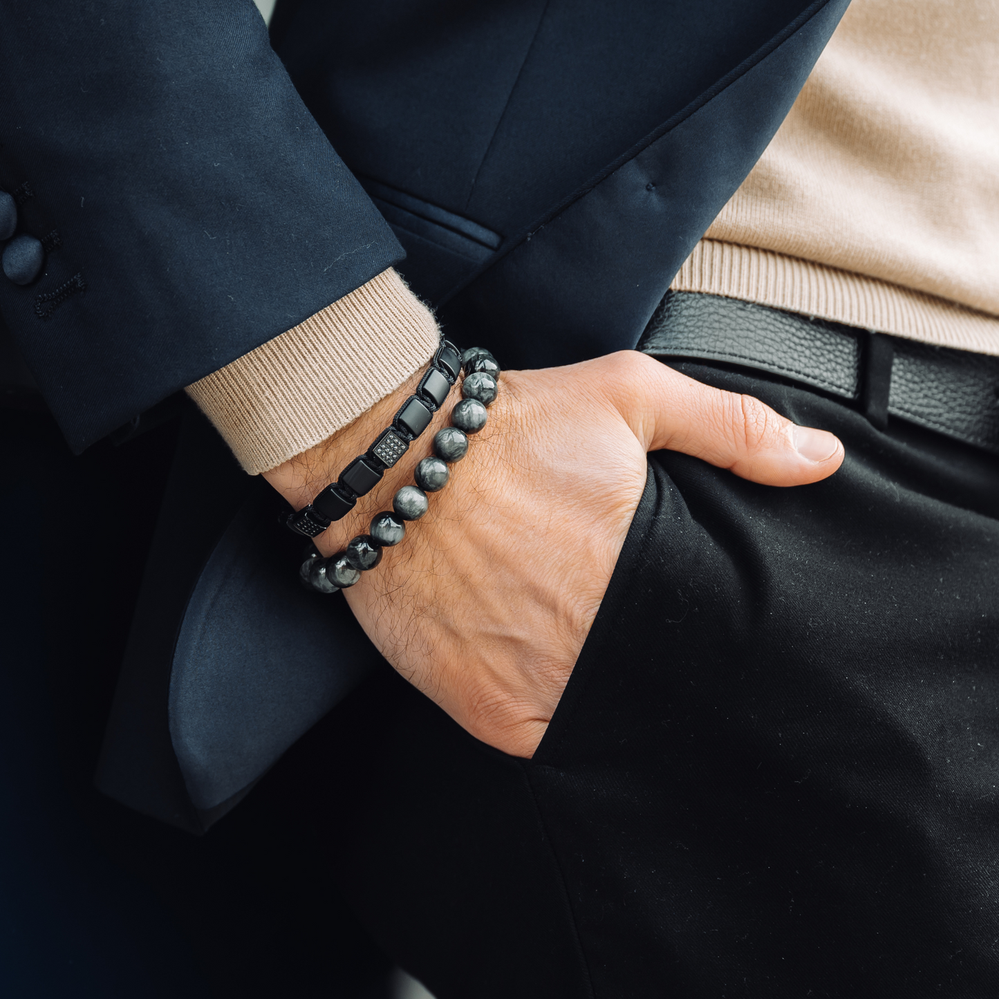 Men's EAGLE EYE Beaded Bracelet - One Size Fits All