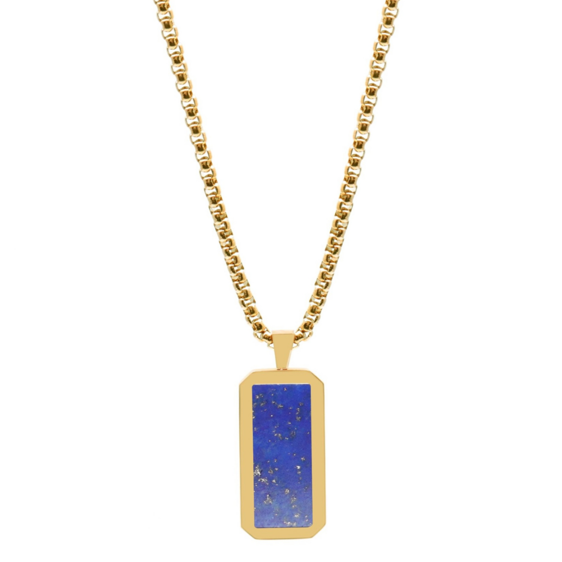 Long selling 21 1/2 inches lapis lazuli blue with gold specs necklace