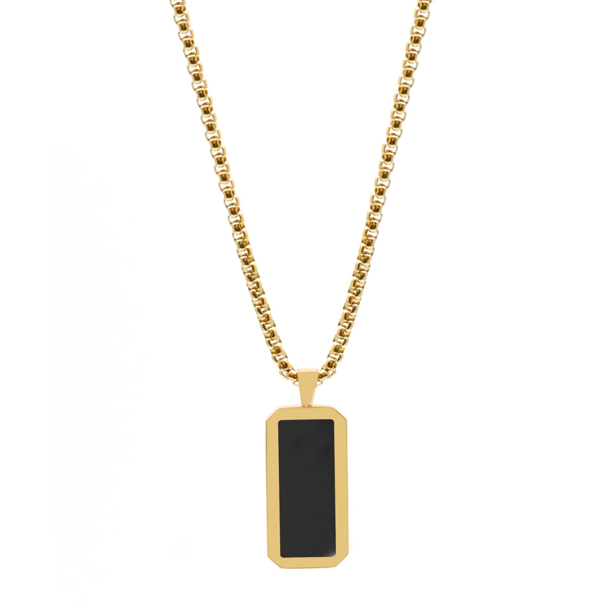 NL Black Onyx pendant - Gold-toned