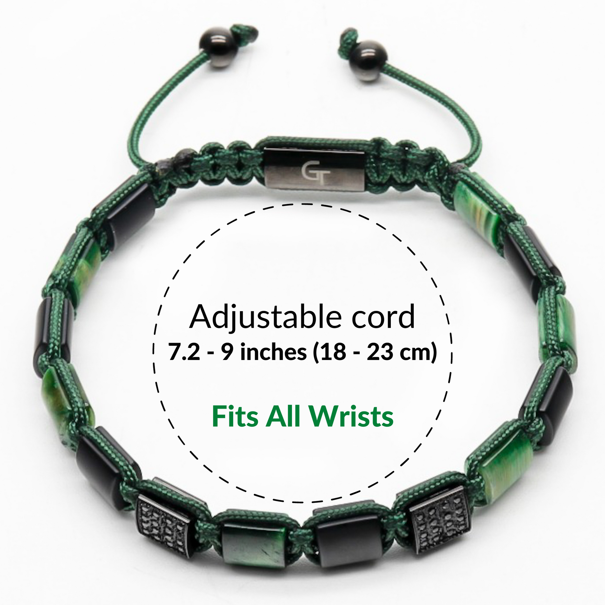 Bracciale elasticizzato fatto a mano con perline occhio di gatto Bracciale elasticizzato fatto a mano con perline occhio di gatto